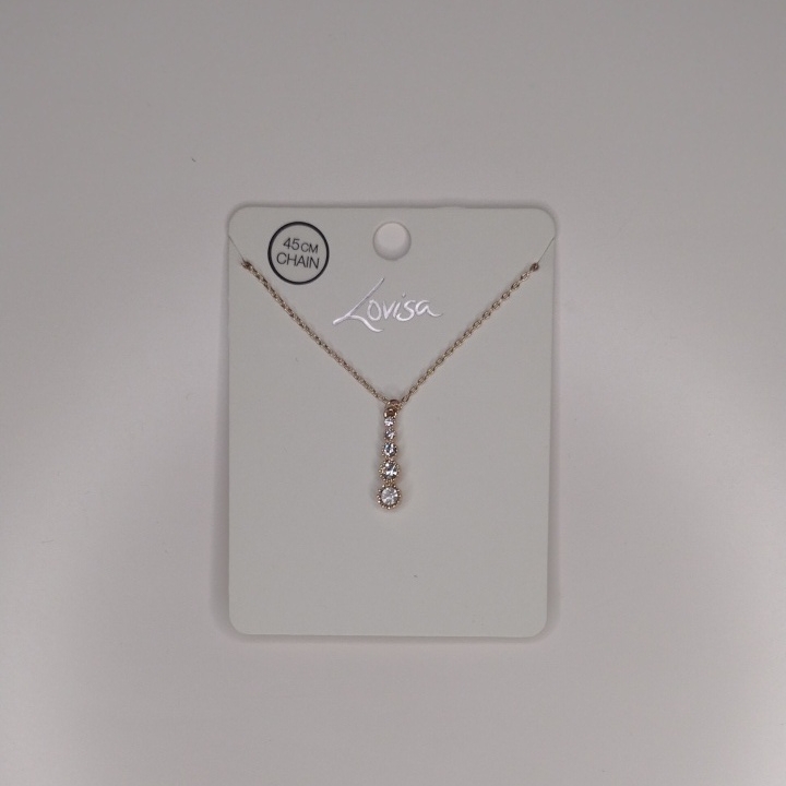 Lovisa Gold Necklace With Crystal Pendant 6$